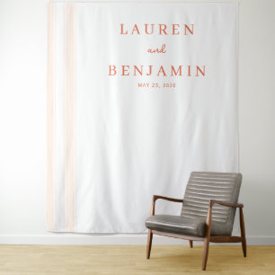 Tenture Lignes minimalistes de corail élégant