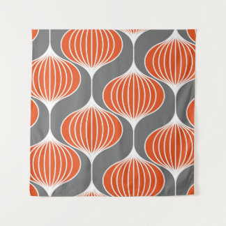 Tenture Lignes ondulées : motif vintage géométrique.