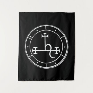 Tenture Lilith sigil. Lune noire Goddess phoque Tapestry
