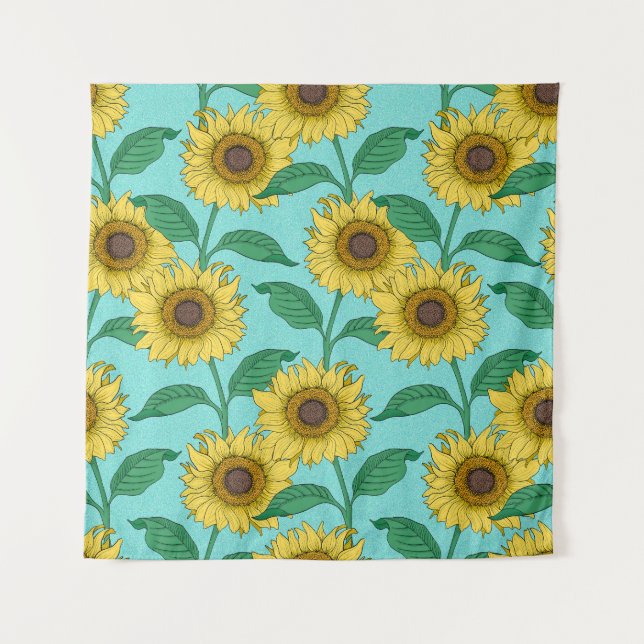 Tenture L'illustration de tournesol danse dans cette parti (Devant)