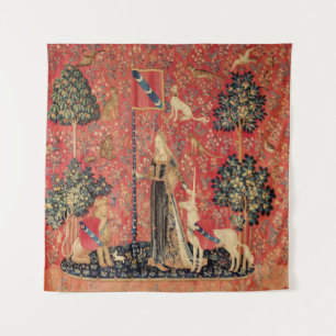 Tenture Lion D'ENFANCE ET D'UNICORN, Fleurs D'Imaginaires,