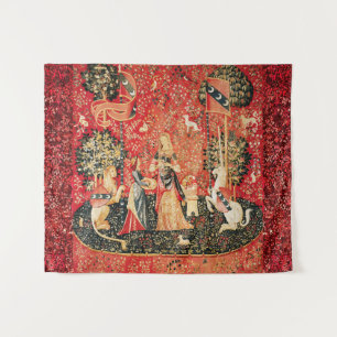 Tenture Lion D'ENFANCE ET D'UNICORN, Fleurs D'Imaginaires,