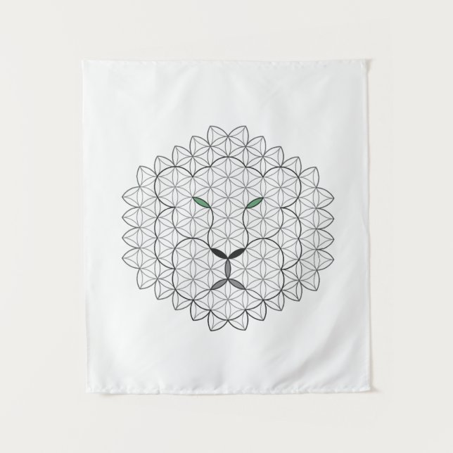 Tenture Lion Sacré, B051/BW. (Devant)