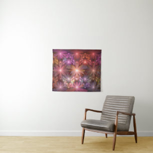 Tenture Lit De Fleurs Coloré brillant Abstrait Fractage Ar