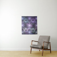 Lit de fleurs tendance brillant art fractal abstra