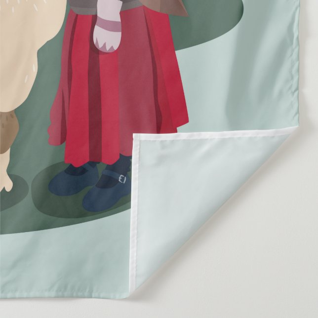 Tenture Llama with her little girl wall art (Détail)