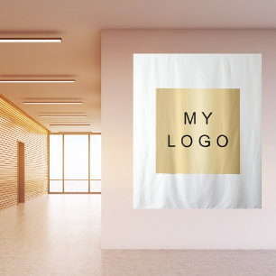 Tenture logo de l'entreprise couleur de marque personnalis