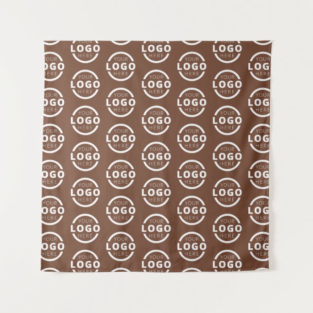 Tenture Logo de l'entreprise Toile de fond marron pour vis (Devant)