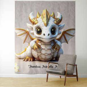 Tenture "Logo de mascotte de dragon"
