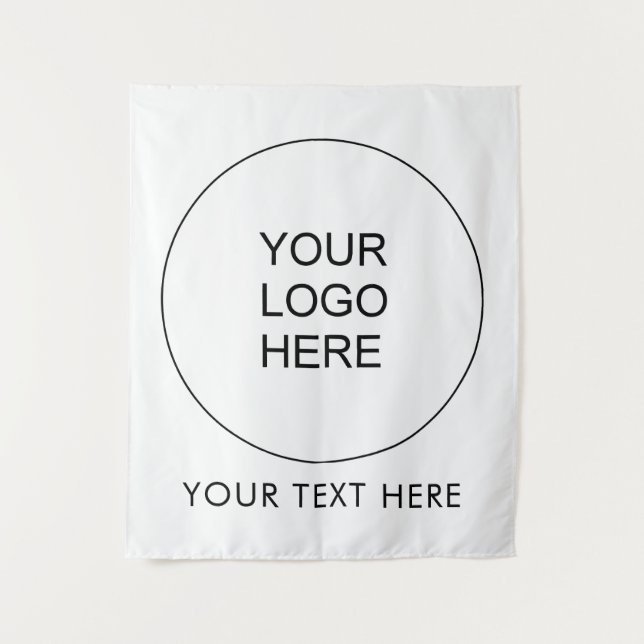 Tenture Logo d'entreprise Ajouter du texte ici Modèle Pers (Devant)