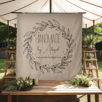 Logo d'entreprise fait main Couronne de fleurs art