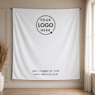 Tenture Logo d'entreprise Fond blanc professionnel pour