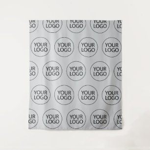 Tenture Logo d'entreprise personnalisé gris professionnel