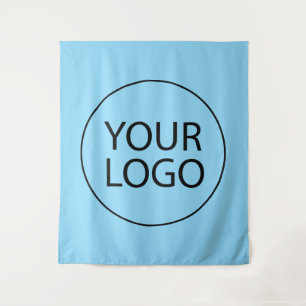 Tenture Logo d'entreprise personnalisé professionnel bleu