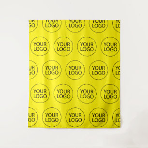 Tenture Logo d'entreprise personnalisé professionnel jaune