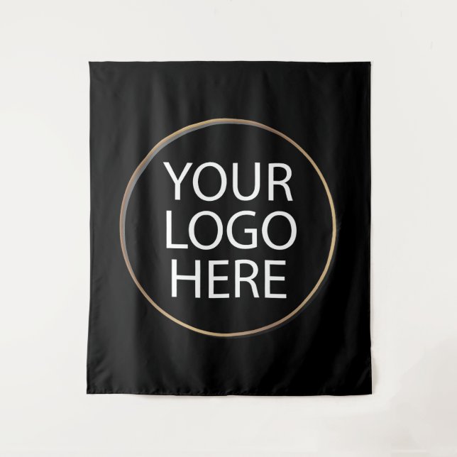 Tenture Logo d'entreprise personnalisé professionnel noir  (Devant)