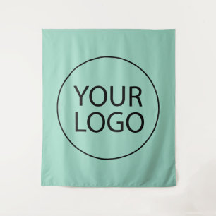 Tenture Logo d'entreprise personnalisé vert professionnel