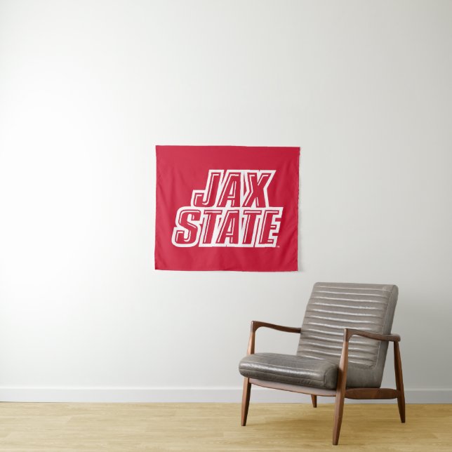 Tenture Logo d'état de Jacksonville State University JAX S (En situation (horizontale))