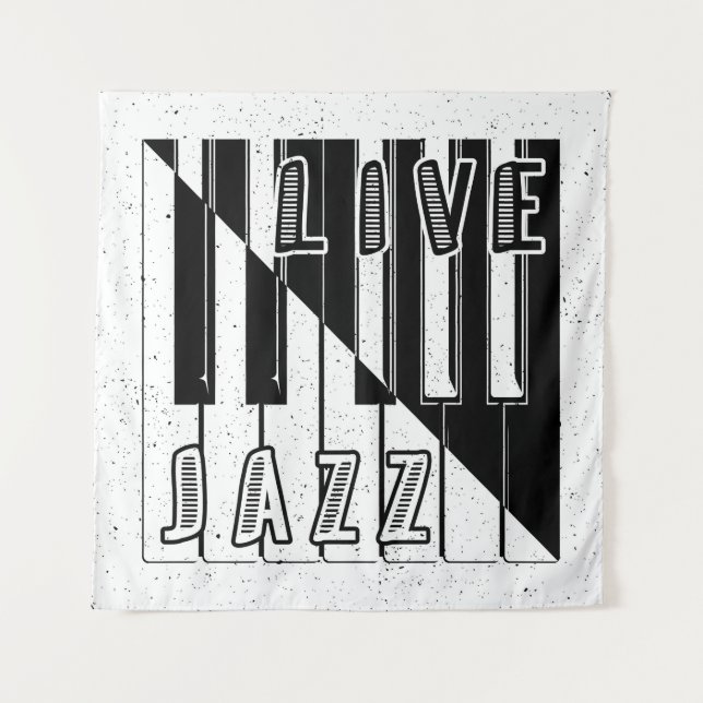 Tenture Logo d'illusion de jazz en direct (Devant)