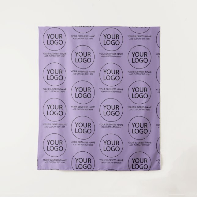 Tenture Logo et texte d'entreprise professionnels violet (Devant)