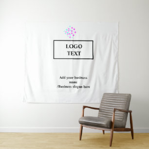 Tenture Logo personnalisé simple et élégant ici société