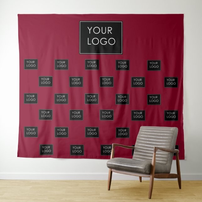 Tenture Logo professionnel Burgundy Fair Backdrop (En situation (horizontale))