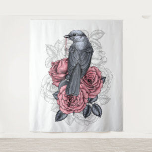 Tenture L'oiseau avec la clé argentée