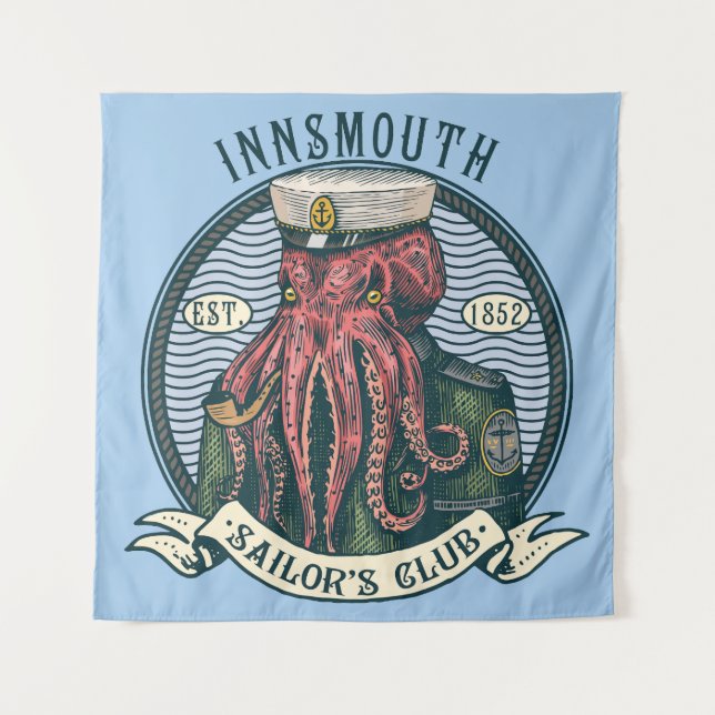 Tenture L'Ombre sur la voile de Lovecraft Innsmouth (Devant)