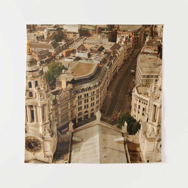 Tenture London rooftop view panorama with urban architectu (Devant)