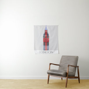 Tenture Londres Big Ben Union Jack