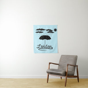 Tenture Londres sous un parapluie