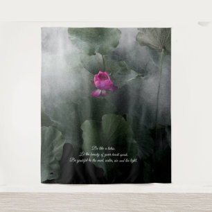 Tenture © Lotus Art avec devis inspirationnel Personnalisé