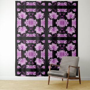 Tenture Lotus rouge-violet