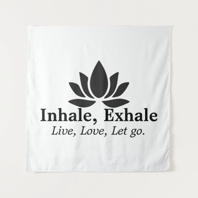 Tenture Lotus Tranquille : Inhale, Inspiration Exhale (Devant)