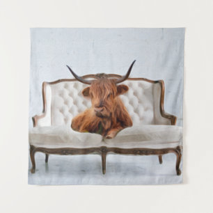 Tenture Lounland Highland Cow Tapestry