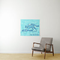 Loup Bleu Sur Neige