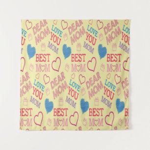 Tenture Love Maman Happy Mothers Day I Love Mom Graphic pa