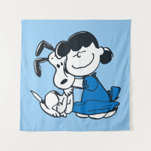 Tenture Lucy Hugging Snoopy
