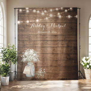 Tenture Lumière de Gypsophile Rustique pour Mariage