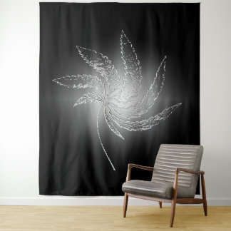 Tenture Lumière lune brillante à travers une feuille......