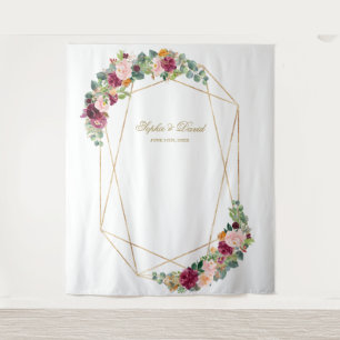 Tenture Luxe Eucalyptus safran Floral or Mariage Prop