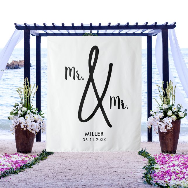 Tenture M et M Fond de mariage gay LGBT (Mr and Mr Backdrop Gay Wedding LGBT
)
