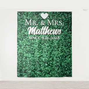 Tenture M. Mme depuis Hedge Wall Mariage Photo fond