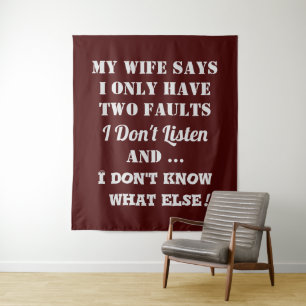 Tenture Ma femme et mes défauts