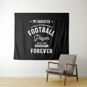 Tenture Ma fille Mon joueur de football le plus favori