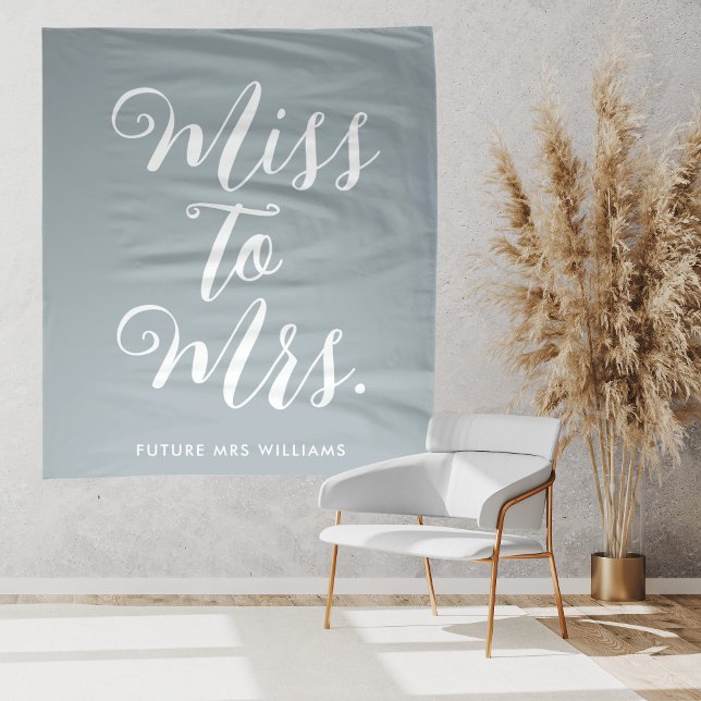 Tenture Mademoiselle à Madame Banner Décor de salle pour u (Modern miss to mrs bridal shower backdrop is the perfect personalised bridal shower photo booth)