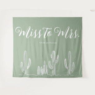 Tenture Mademoiselle à Mme Moderne Cactus Vert Enterrement
