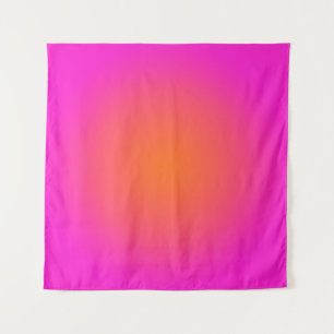 Tenture Magenta Chaud Rose et Aura Ombre Orange Clair