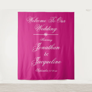 Tenture Magenta Photo Prop Mariage fond de page
