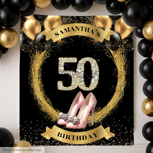 Tenture Magnifique 50ème Anniversaire Diamants Numéros tal